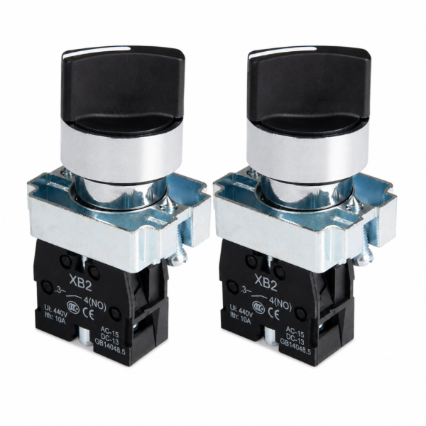 Selectores Eléctricos de 1 y 2 Pasos para Tableros de Control